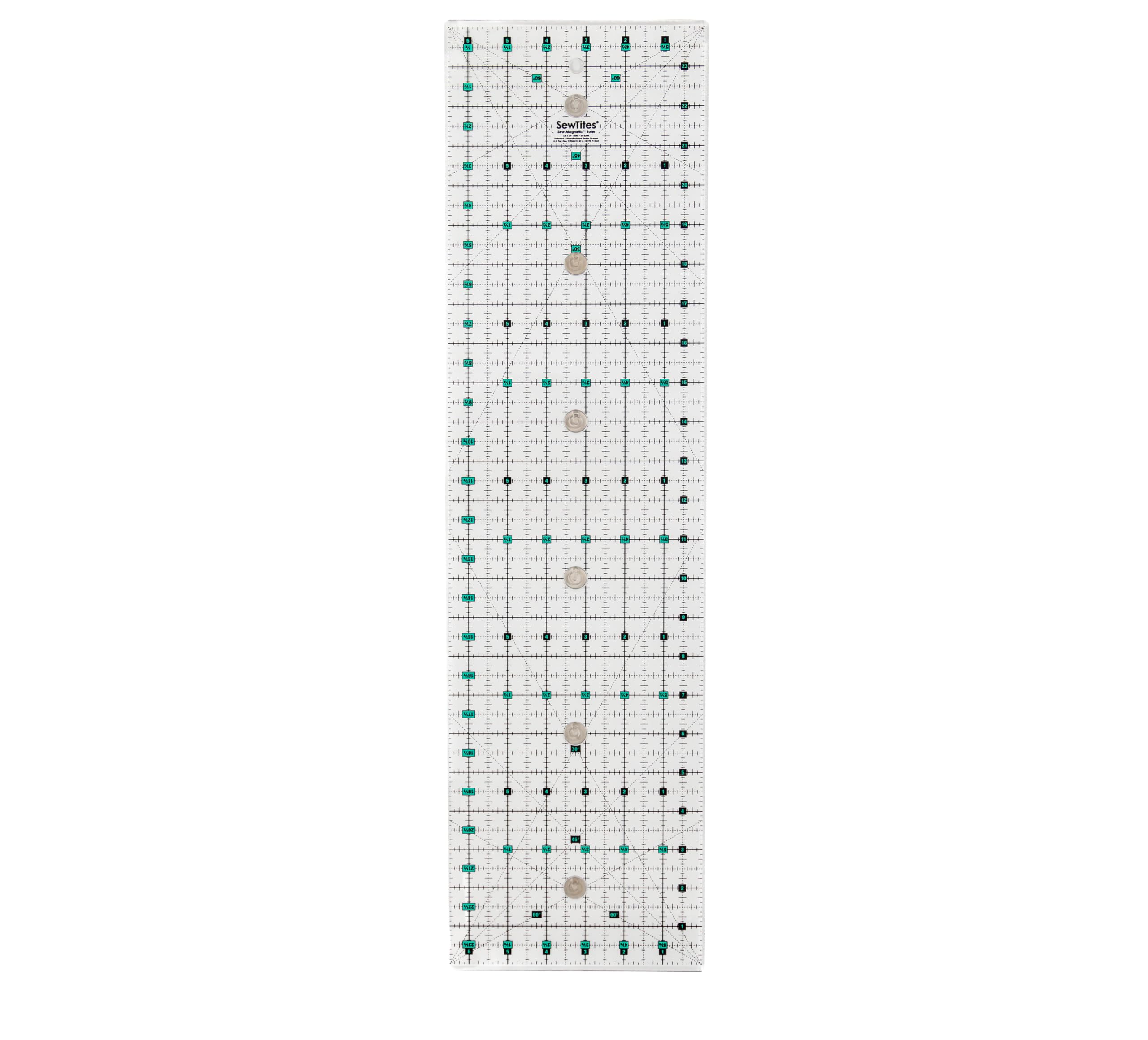 Sew Magnetic 6.5 x 24 Ruler by SewTites (Right-Handed)