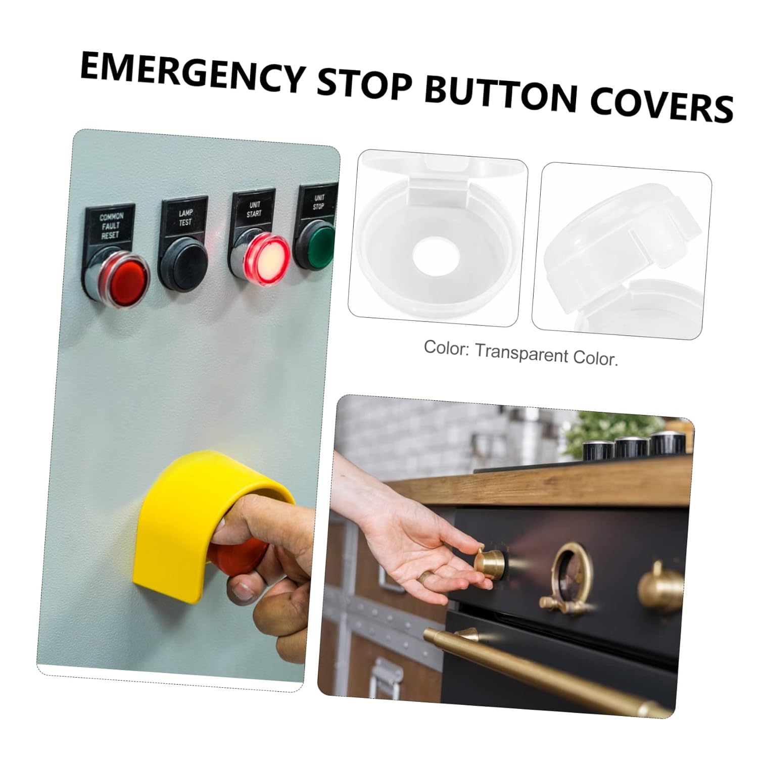 4Pcs Safety Kitchen Stove Knob Covers Durable Protection Lock for Gas Stoves Easy Install Oven Safety Guard Childproofing for Families