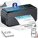 Bluetooth Thermal Shipping Label Printer, Wireless 4x6 Label Printer for Shipping Packages & Small Business, Compatible with Android, IOS, Windows and Mac, Widely Used for Ebay, Amazon, Shopify, Etsy