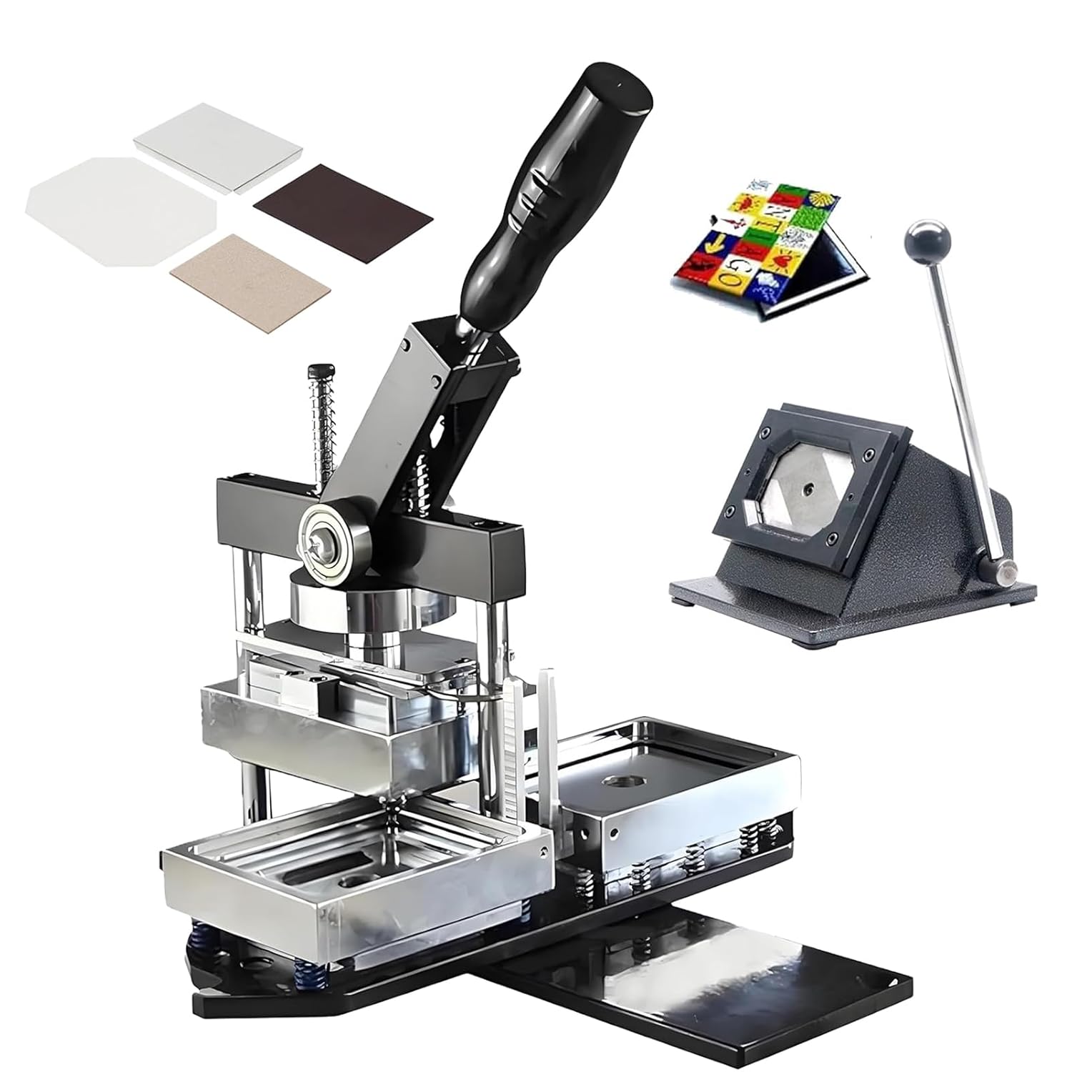 Photo Magnet Machine Rectangle Fridge Magnets Badge Maker Machine Badge Punch Press Machine, Complete DIY Badge Maker Kit for Custom Fridge Magnets