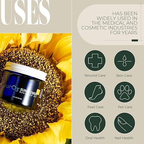 Miniatura 3 de PurO3 Aceite de girasol completamente ozonado - 2 oz - Tarros de vidrio