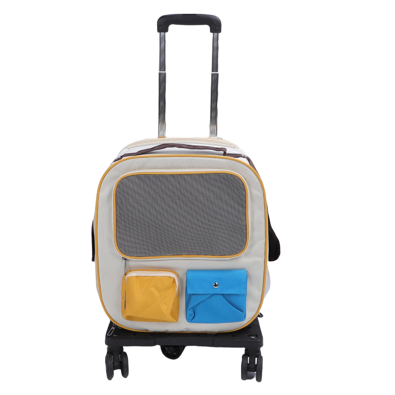 Haofy Rollbarer Haustier- mit Rollen, Oxford-Stoff, Geräumiges Design für Katzen und Hunde (Blue)