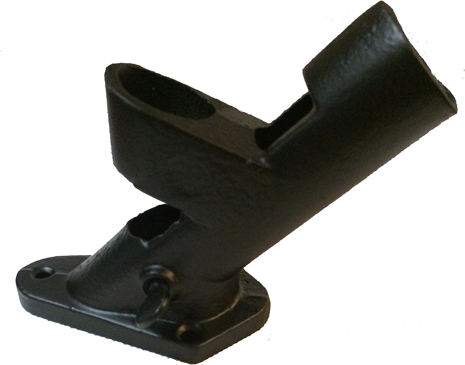 Evergreen Flag Bracket Two-Position 45 and 90 Degree | Cast Iron | Black | Hardware Incl | Outdoor Home and Garden Décor | Residential or Commercial | Wood Metal Plastic Pole - Not Included |