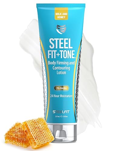 SteelFit Steel Fit + Tone  Crema tensora de la piel para el cuerpo  30-45 días de suministro  Loción corporal reafirmante para la piel las 24 horas,