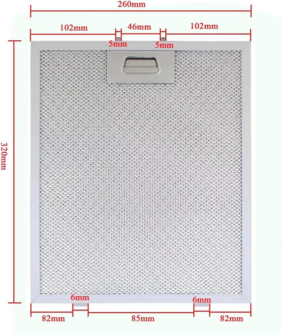 Cooker Hood Mesh Filter, Compatible For 260X320 90mm Kitchen Range Hood Mesh Cover Replacement Parts