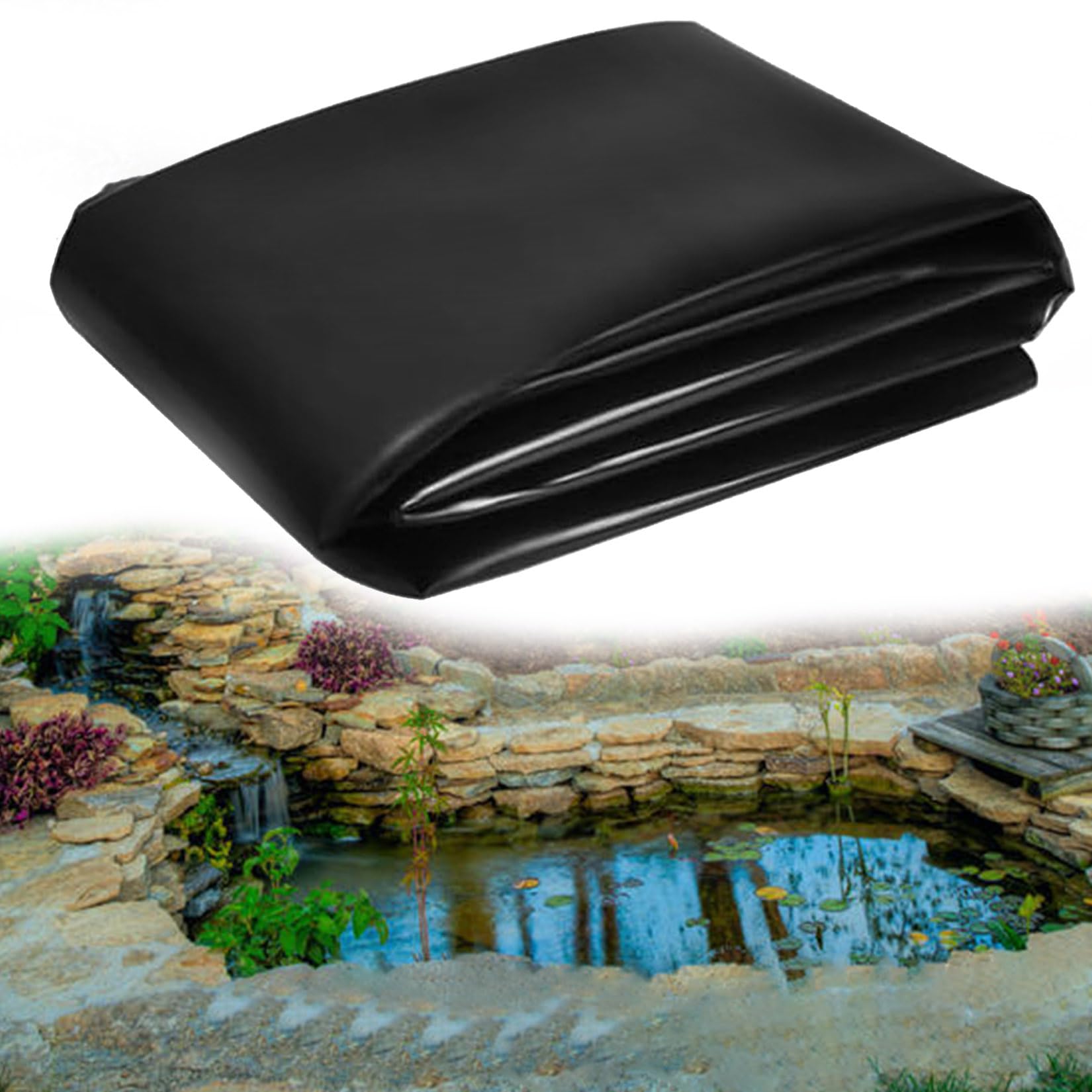 Telo Per Laghetto 0.5mm Spessore 2x3m - In HDPE, Resistente Ai Raggi UV, Per Giardini Acquatici - Foto 7