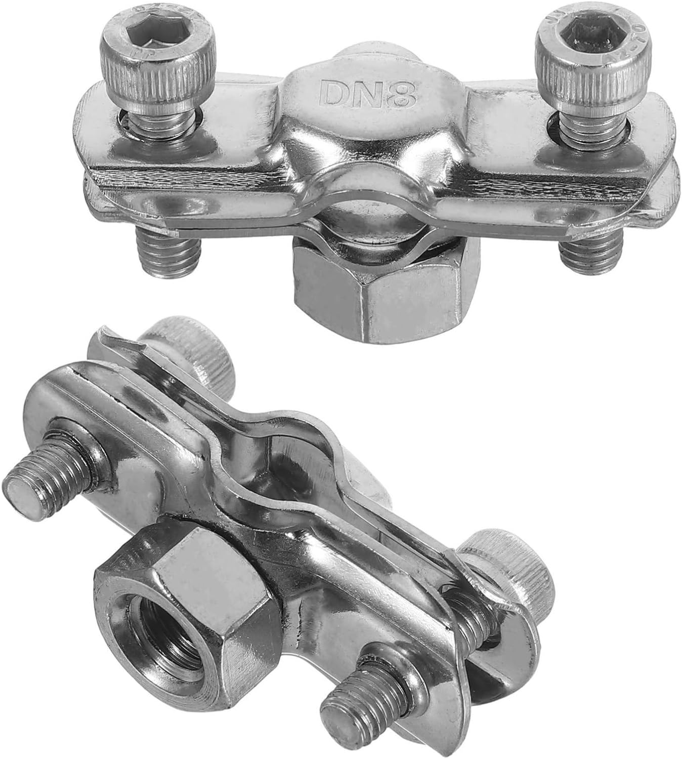 2pcs Office Chair Protector Kit M8 8mm Stainless Steel Clamp Bracket