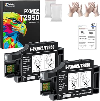 T2950 Maintenance Box Compatible Replacement for Epson WF-110 EC-C110 Printers,T295000/PXMB5 2 Pack