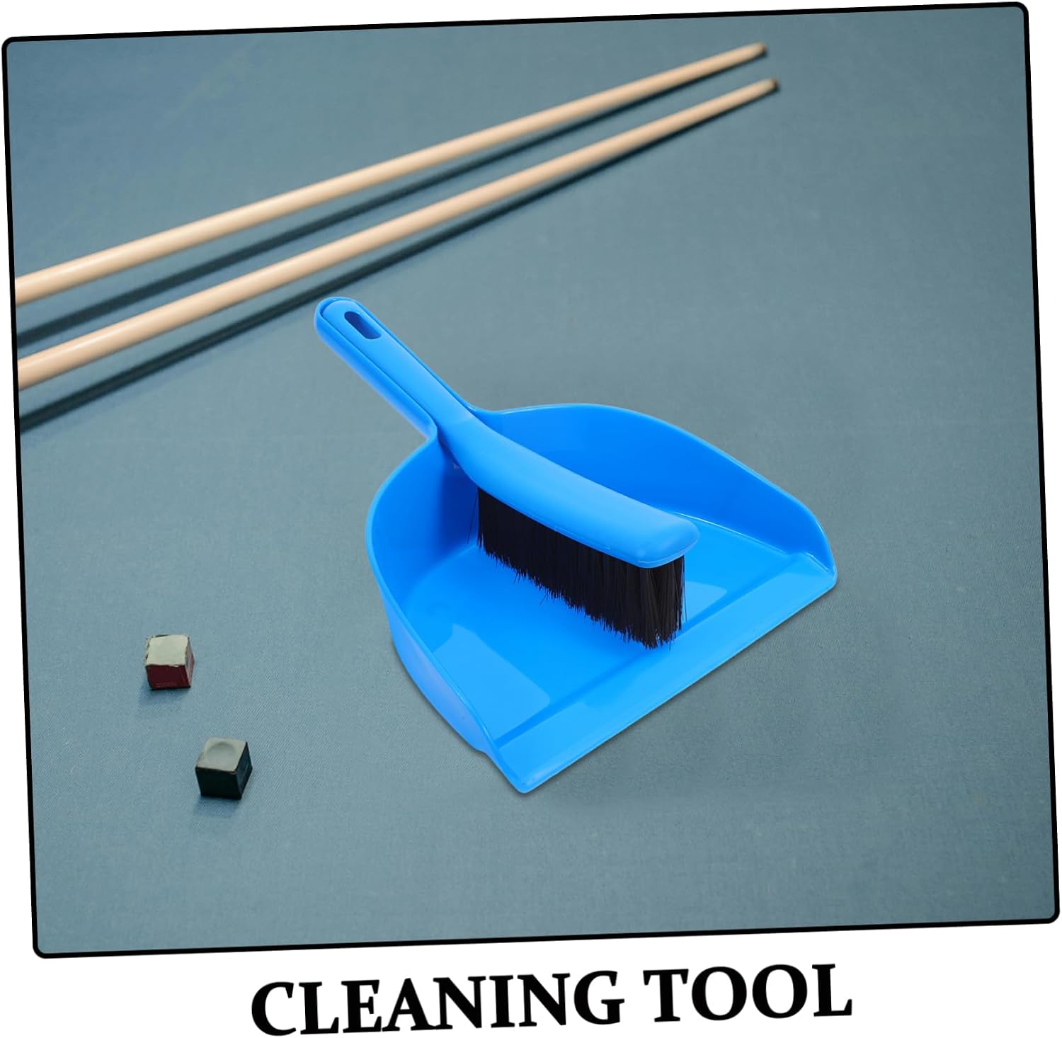 Toddmomy Small Brush and Dustpan Pool Table Cleaning Kit Car Detailing Brush Blue Small Cleaning Brush Plastic