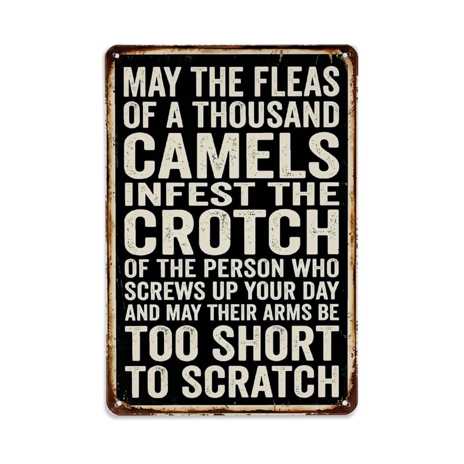 Nestemfo Vintage May The Fleas Of Tin Sign Metal Sign, Living Room,Bar, Home, Bedroom Wall Decor,Retro Metal Poster 8X12 Inches