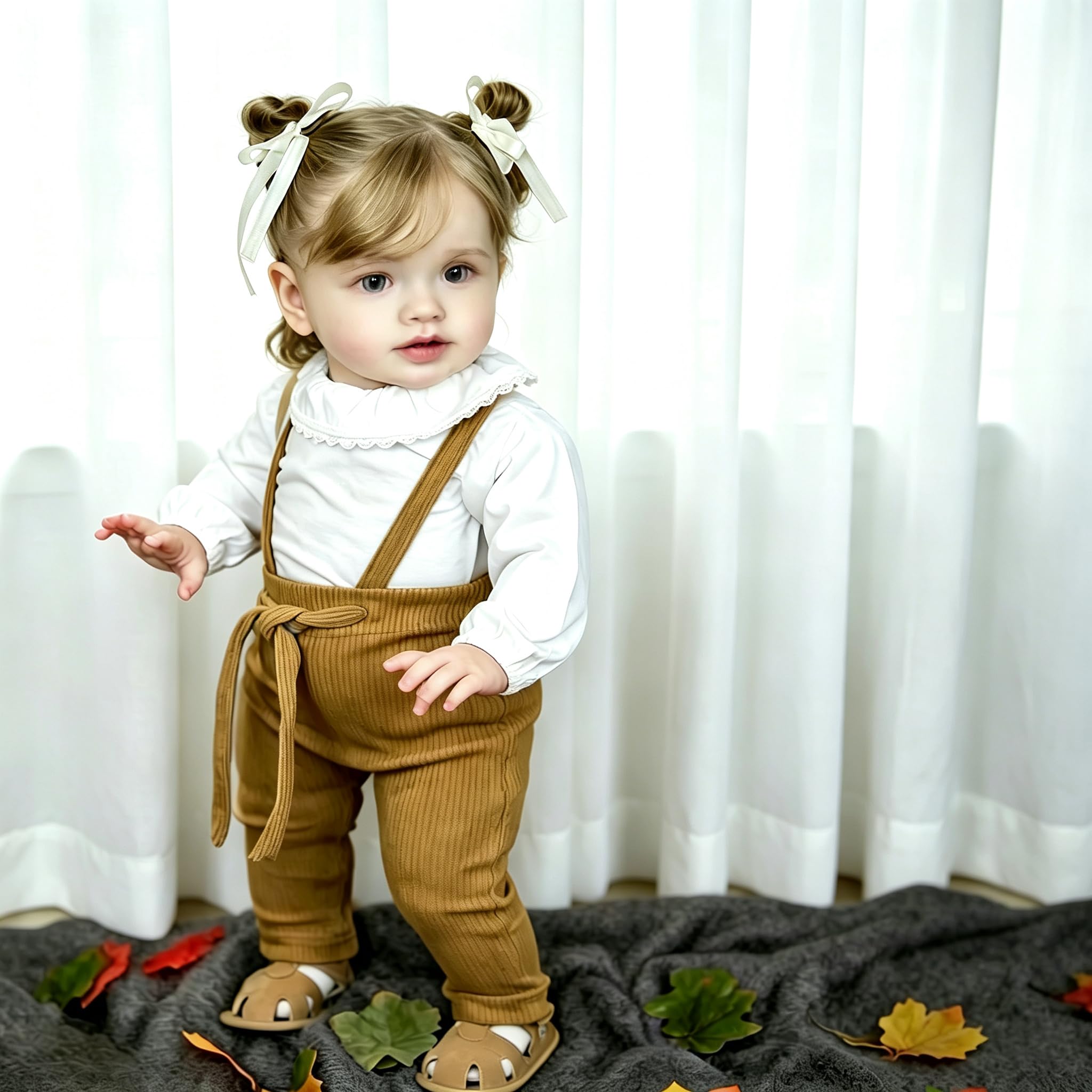 66 cm Reborn Kleinkind-Puppen Mädchen weiches Silikon Vinyl Neugeborene Babypuppen mit braunem Overall, realistische Reborn-Babypuppe, lebensechte Neugeborene, Kleinkinder, die echt aussehen