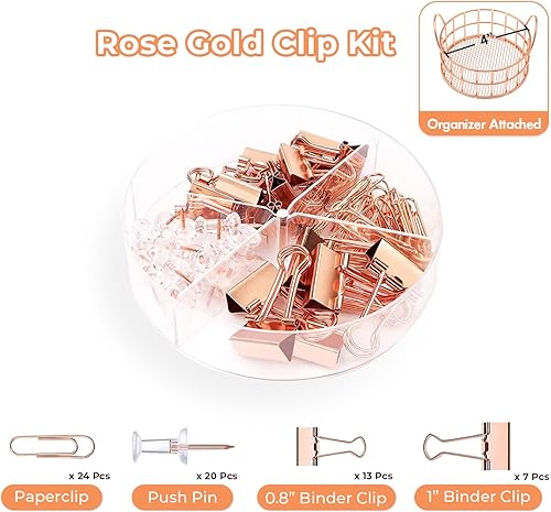 Miniatura 2 de Y YOMA Organizador de archivos colgante, tamaño carta, de metal dorado rosa, cesta de almacenamiento para oficina en casa, 1 paquete, con juego de 7