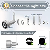 Vista 3 de Pothunder Fingerprint Lock, Biometric Cabinet Lock Set - 0.75" (20mm), Bluetooth Access, Digital Keyless for Metal Storage