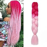 Vista 53 de Benehair 1 paquete de 1 paquete de extensiones de cabello trenzado de 24 pulgadas, extensiones de cabello sintético de alta temperatura, extensiones