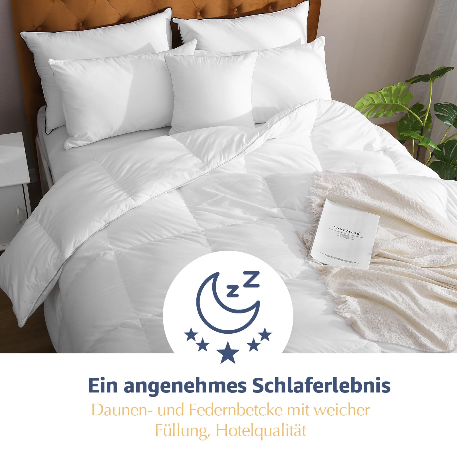 Ganzjahrige Steppdecke｜240 × 260 cm｜Baumwolle | Öko-Tex und RDS ｜Baumwolle Pflegeleicht