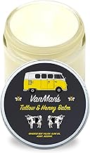 Vanman's Tallow and Honey Balm With No Added Scent - Beef Tallow Face Moisturizer with Grass-Fed/Finished Beef Tallow for Skin, Organic Raw Honey and Beeswax, Cold Pressed Olive Oil - 2 oz