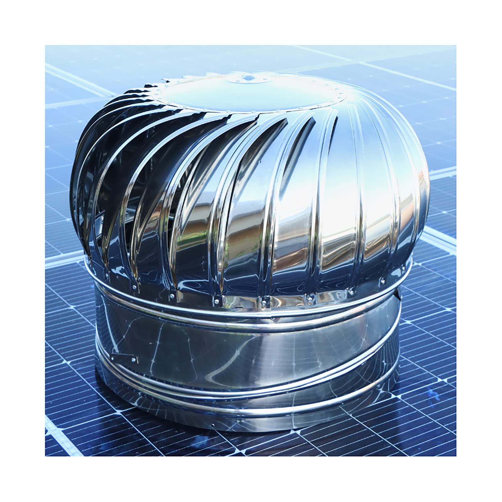 WNVXJGNSO Rotating Chimney Cowl Caps 304 Stainless Steel Roof Turbine Ventilator No Assembly Required Rainproof for Roof Vents Chimney Fireplace Bathroom Kitchen Garage Chimney Caps (150mm/5.9in)