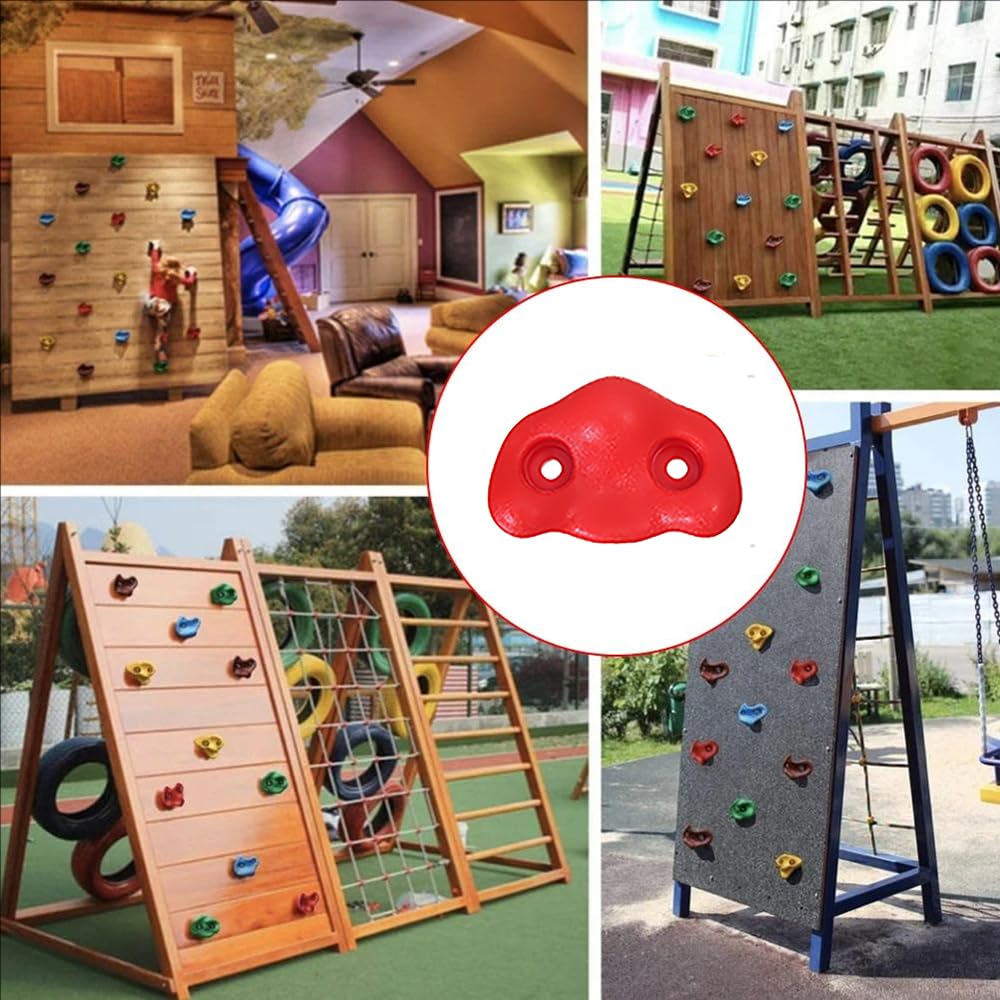 Prise Escalade,20 PCS Prise Escalade Enfant,Prises d'Escalade,Robuste et Antidérapant,Livré Avec Des Accessoires,Convient Aux Enfants et Aux Adultes Pour L'escalade en Extérieur ou en Intérieur