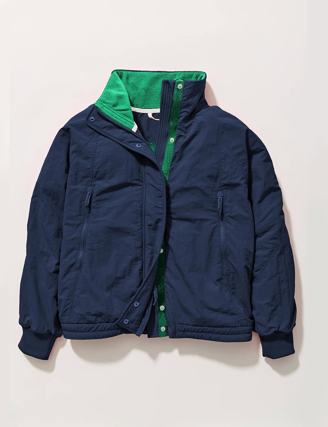 Womens Windproof Outdoor Jacket Fleece Lined Zip Up Lightweight Coat with pockets Fall Travel Casual Wear - Image 4