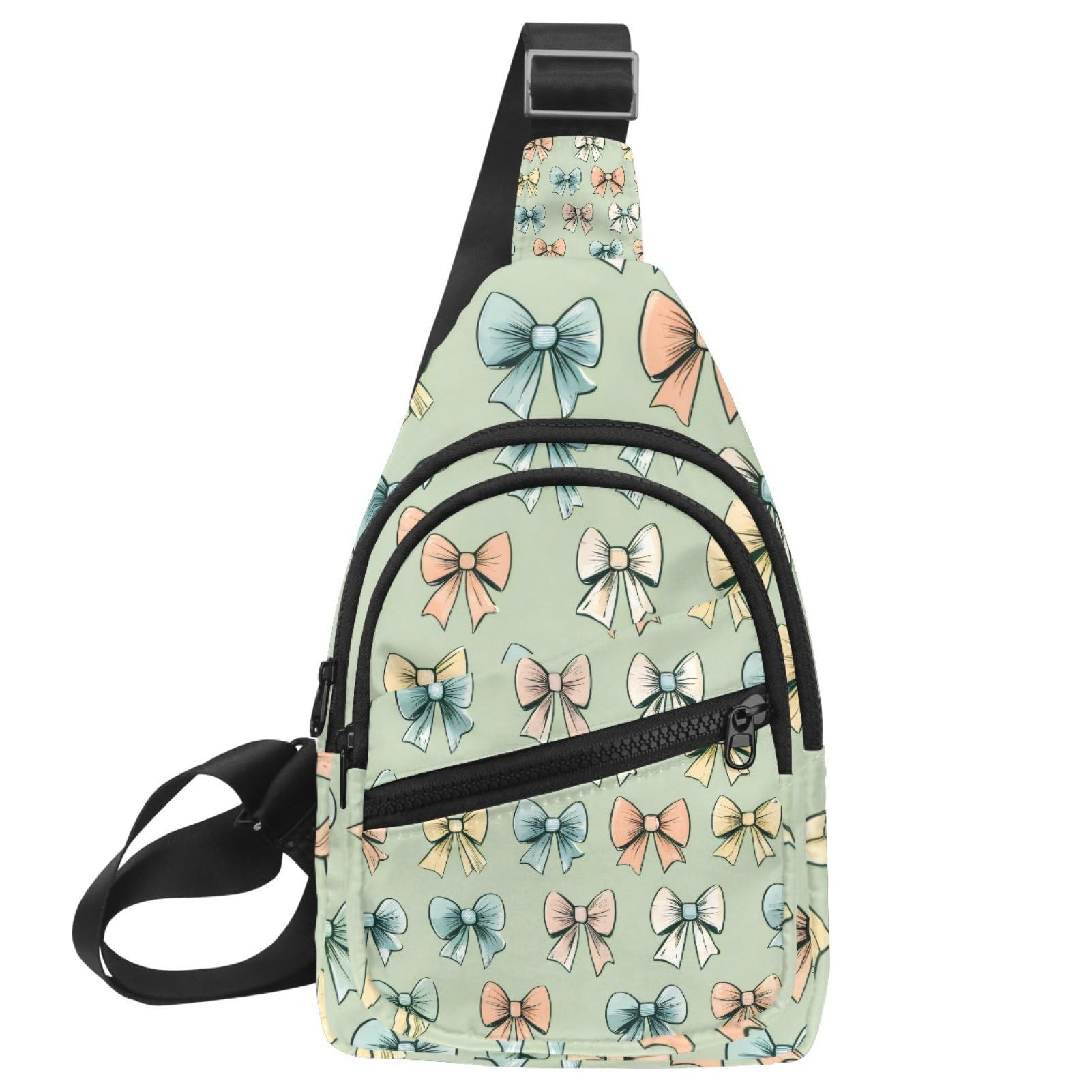 Sac à dos à bandoulière vert taille unique avec sangle réglable