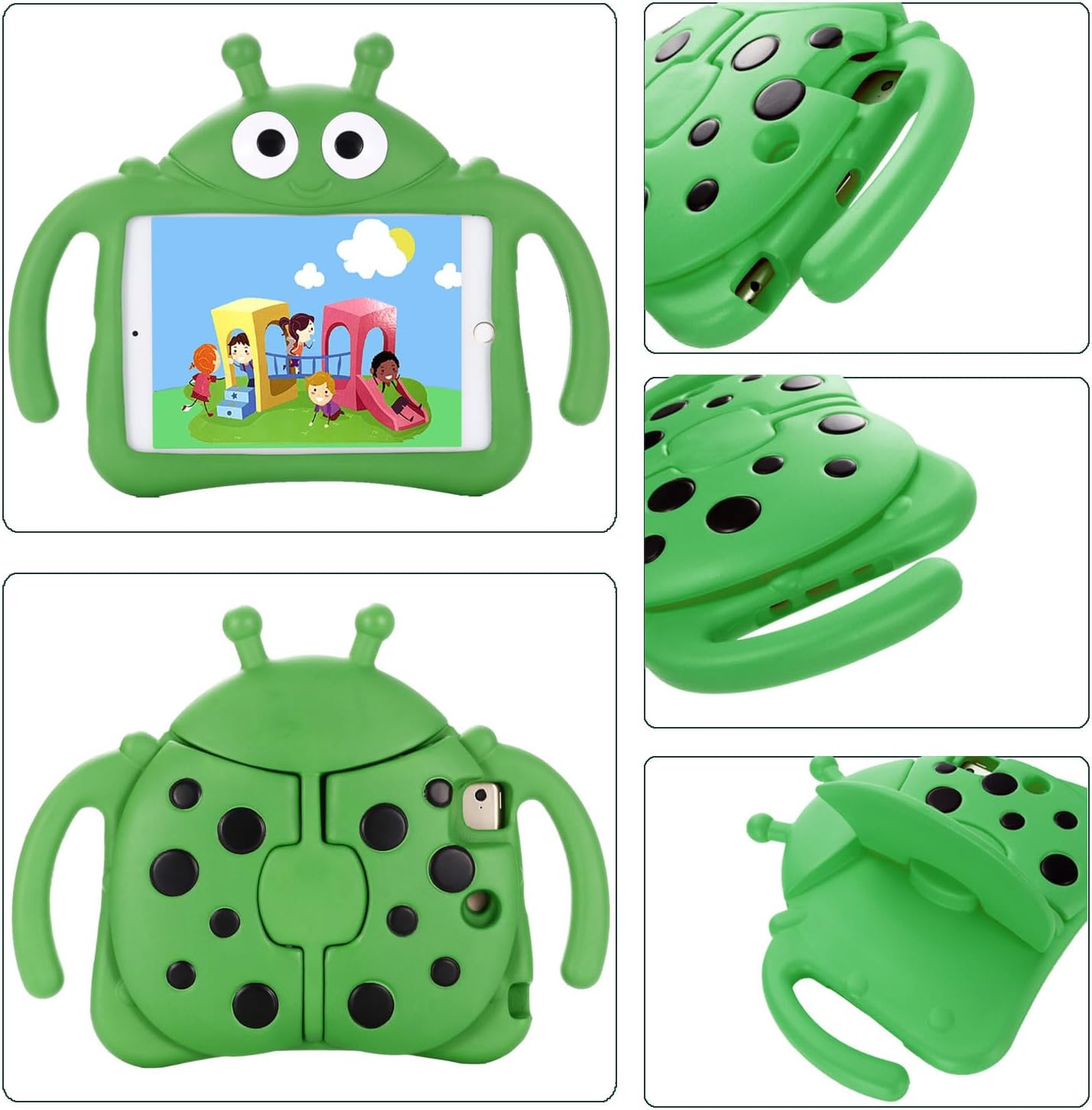 Kids Tablet Case for iPad Mini 5th/4th 7.9",Eva Heavy Duty Shockproof Cover with Folding Kickstand,Funny Beetle Shape Cartoon Case for Children