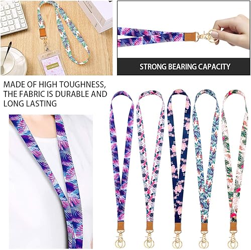 Miniatura 6 de Cordones para tarjetas de identificación, llaves de coche, paquete de 5, lindo llavero para mujeres profesoras