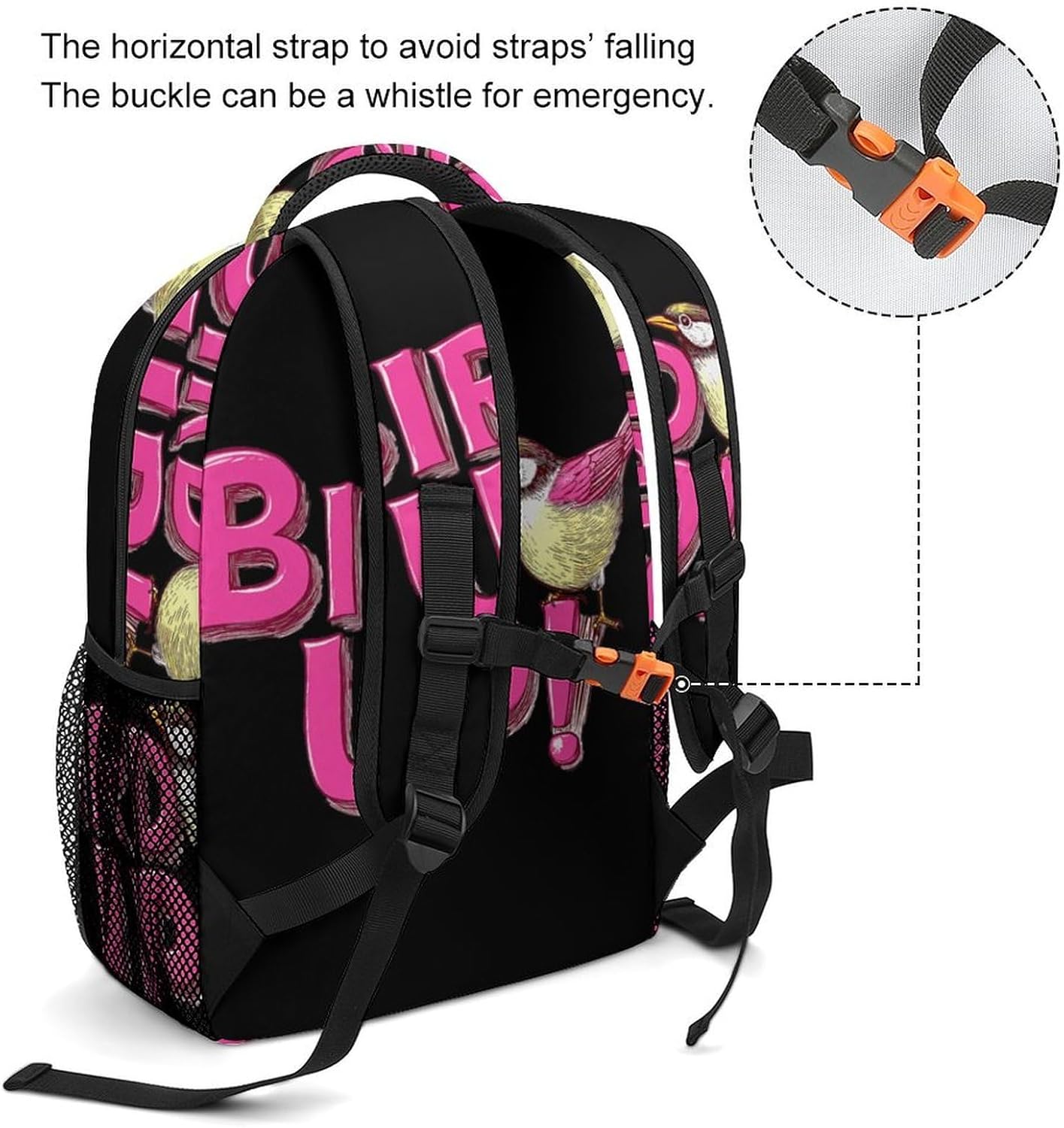 Bird Up Unisex Backpack Casual Daypacks Lightweight Shoulders Bag for Camping Hiking Travel