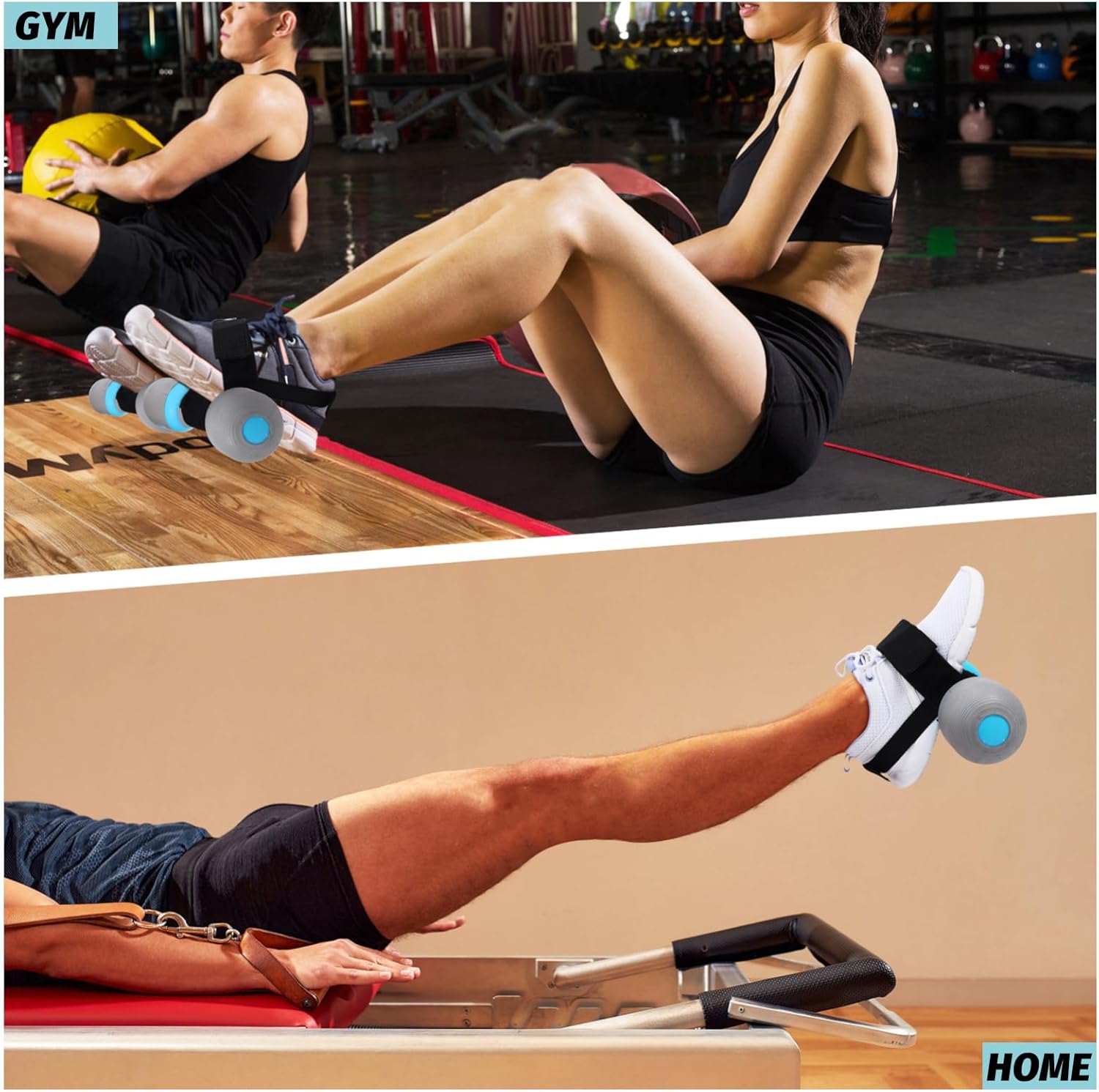 POPETPOP 3 Pairs Fitness Attachment Ankle Weight Straps Dumbbell Foot Attachment for Leg Exercise