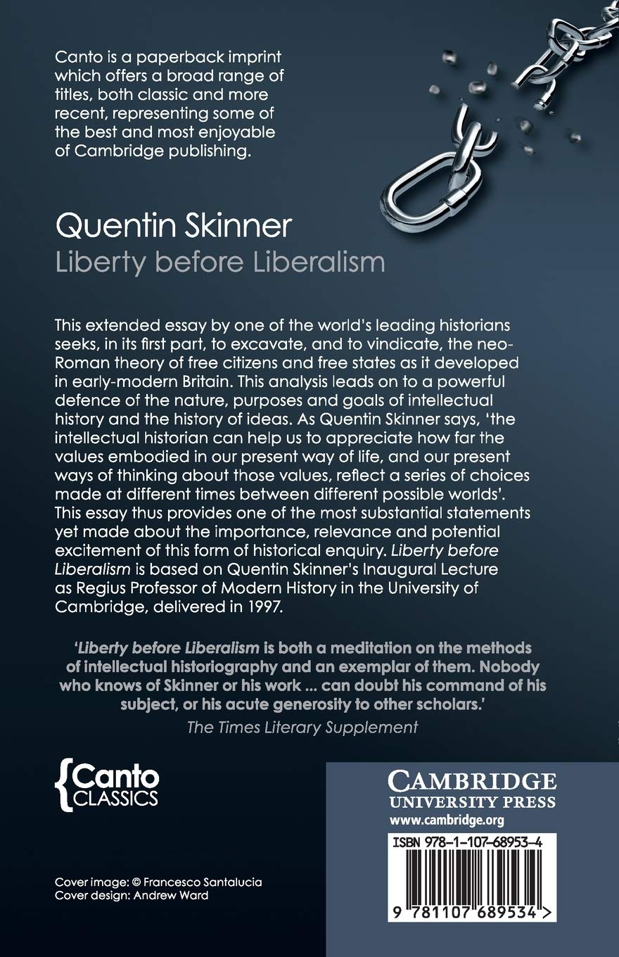 Liberty before Liberalism (Canto Classics)