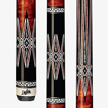 Dufferin Players D542 Pool Cue - Coffee Stain - Silver & Mother of Pearl