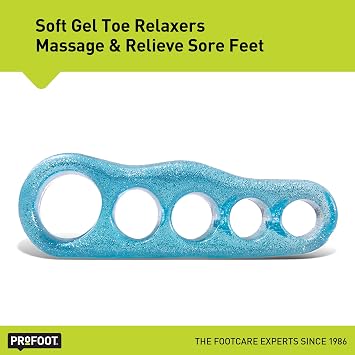 PROFOOT Flex-tastic Toe Spacers, Gel Toe Separators for Foot Pain, Bunions, Overlapping & Hammer Toes, Helps Restore Alignment & Circulation, Fits All, 1 Pair
