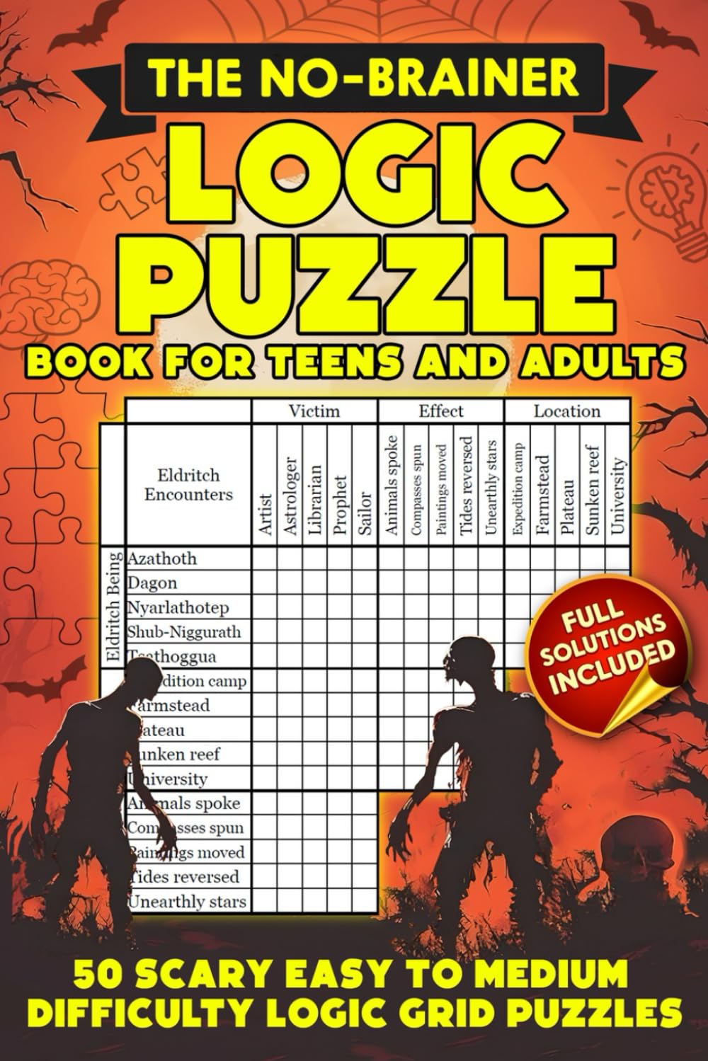 Paranormal Logic Grid Puzzles Book for Teens & Adults: 50 Easy-Medium Difficulty Puzzles with QR Solutions - Feline Puzzles Press