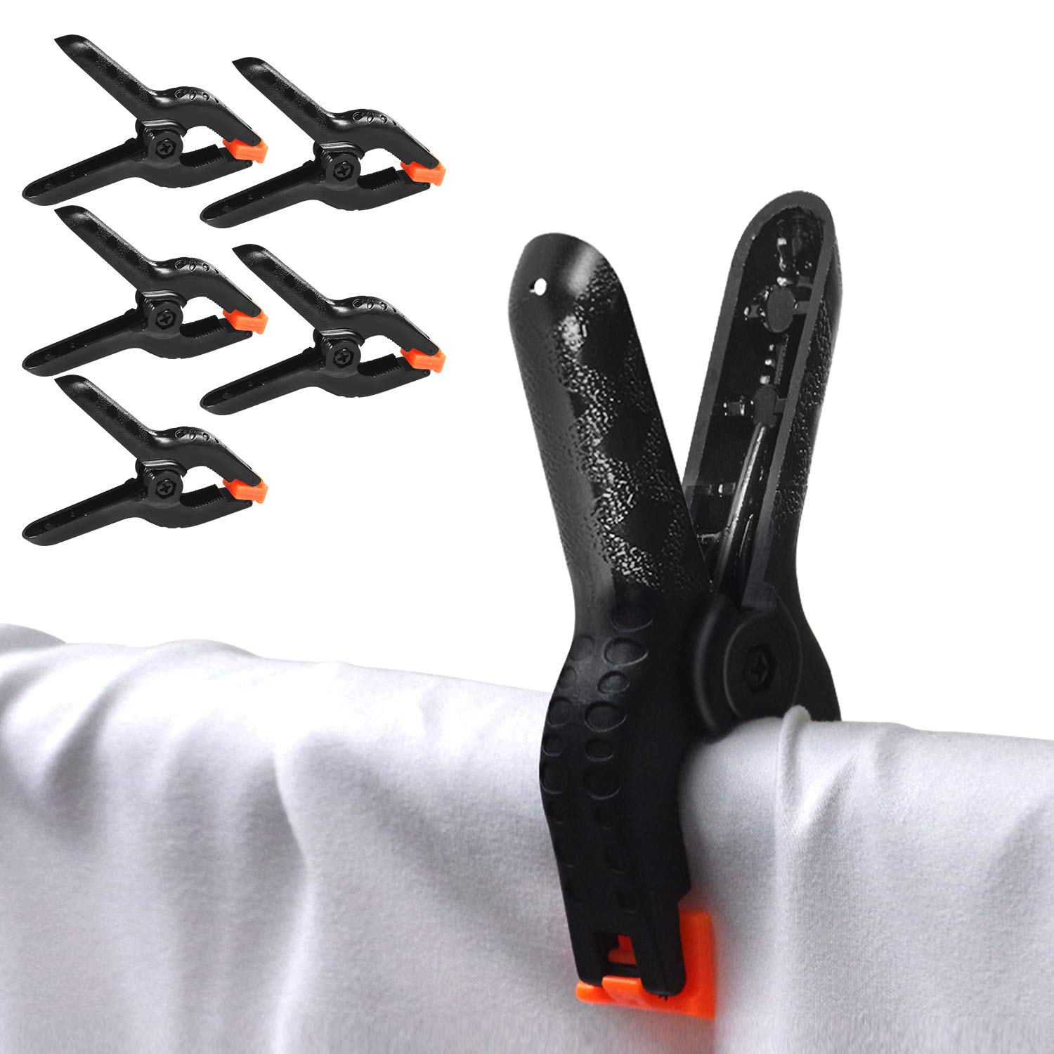 LimoStudio 6 PCS Photo Booth Backdrop Clips for Photography Studio, 3.75 Inch Heavy Duty Muslin Spring Clamps, AGG2866