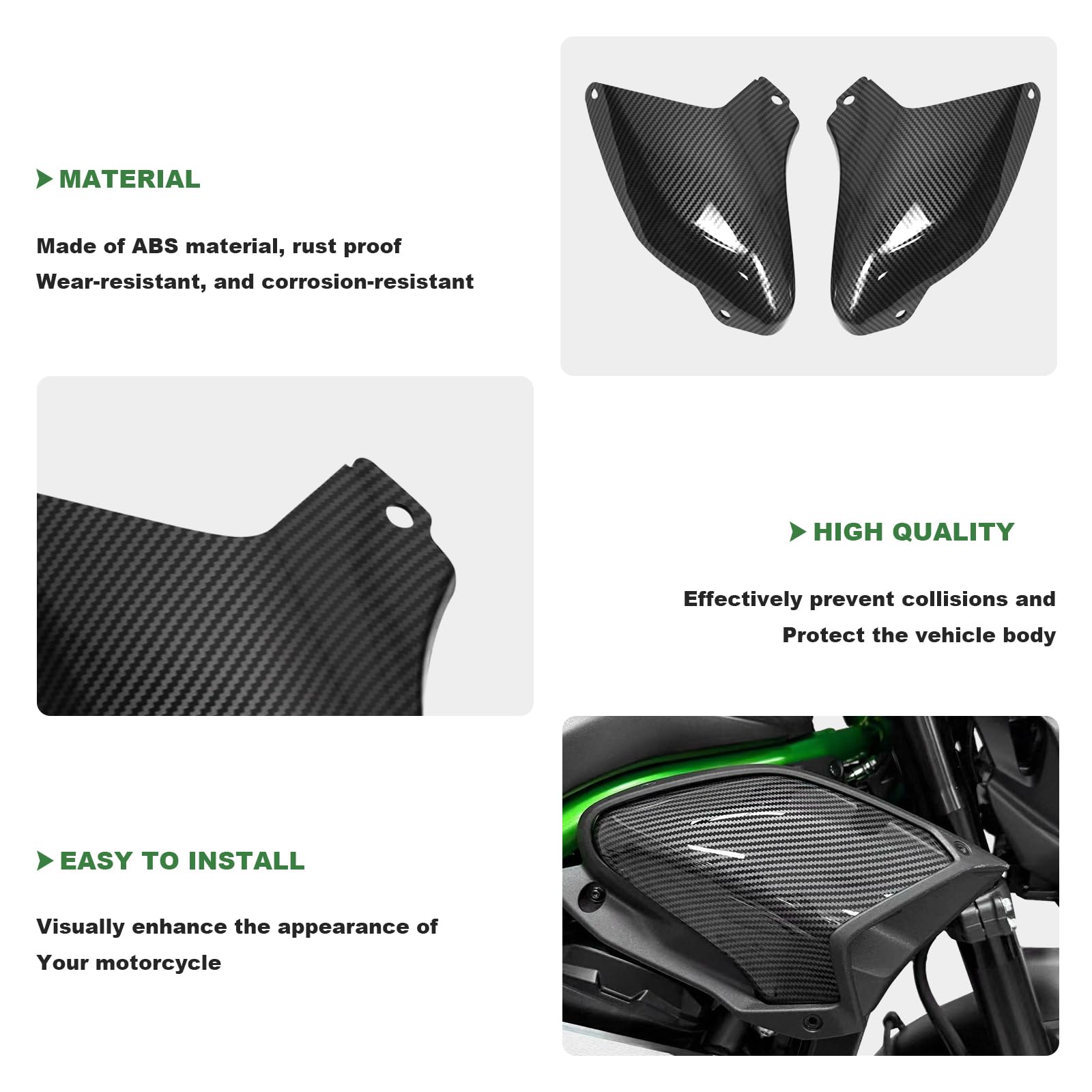 Cache-radiateur de moto pour Z900 Z900SE 2025-26 (impression par transfert à l'eau)