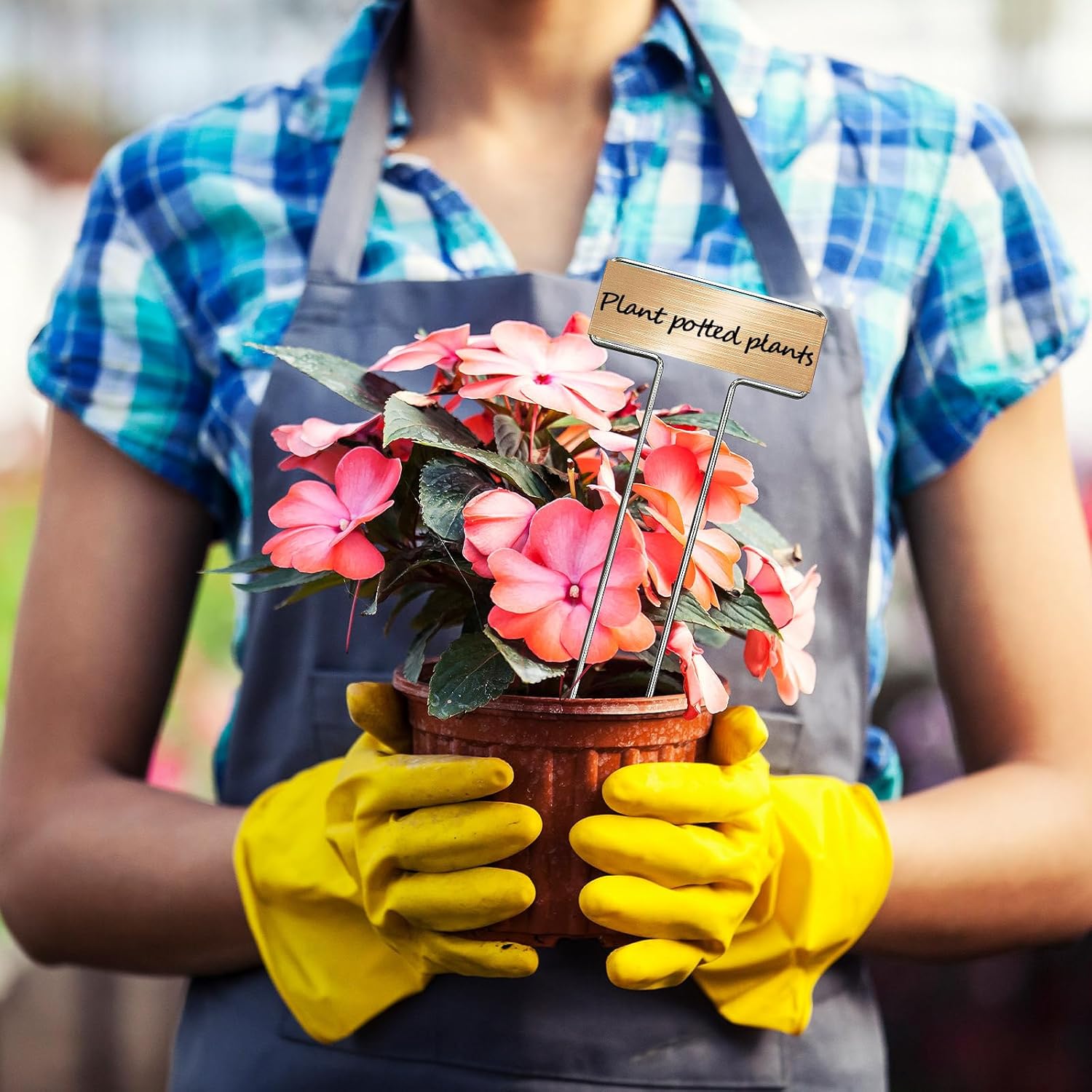 33 Pack Galvanized Steel Plant Markers with 2 Neutral Pens 10 Inch Metal Garden Stakes Outdoor Plants Waterproof and Reusable for Herb Flower Vegetable Identification - Image 7