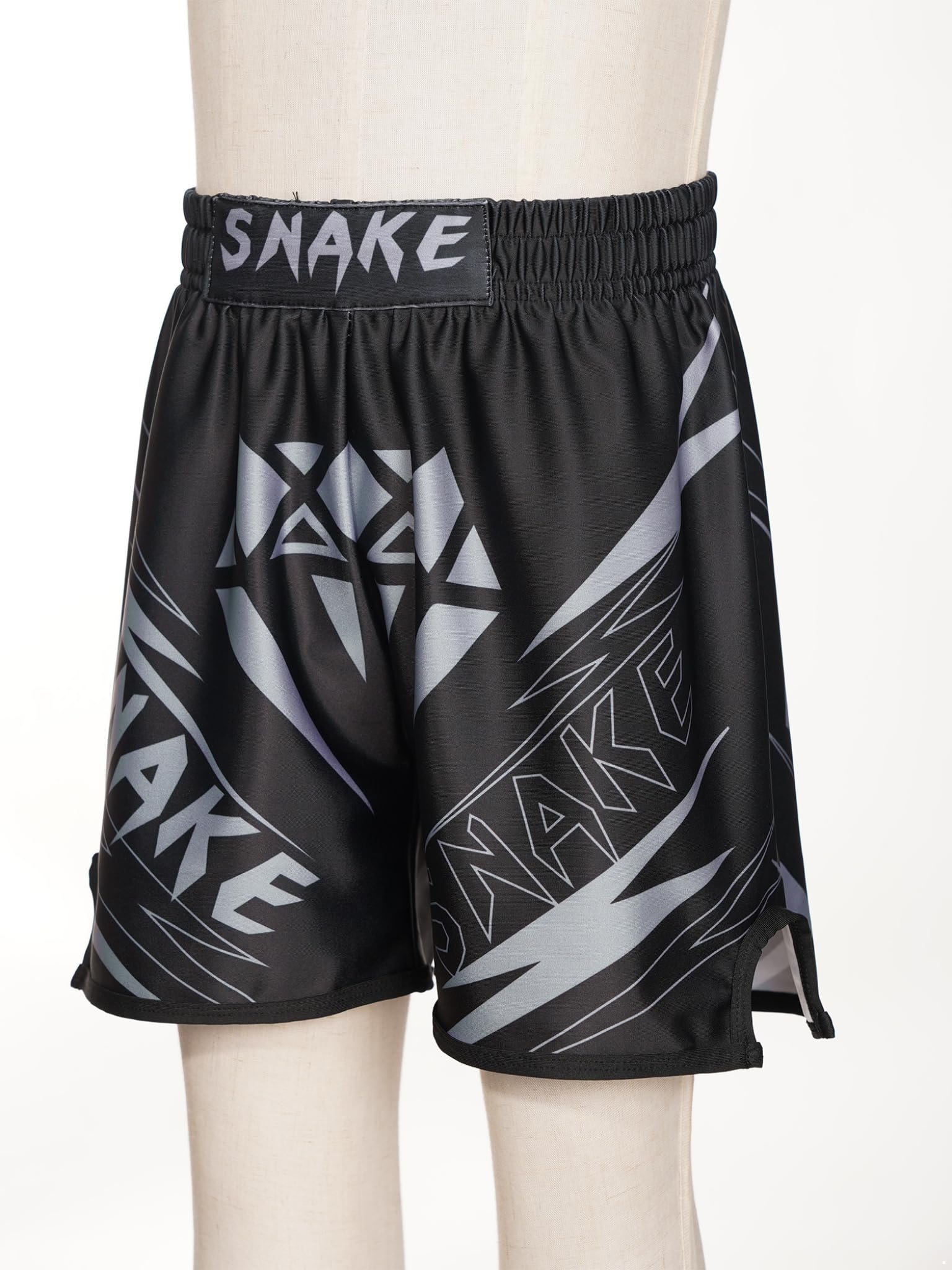 Runhomal - Pantalones cortos de boxeo para niño, MMA Kic-Boxing Fitness Training Fight cortos de deporte kick boxeo, entrenamiento Grappling Muay Thai Combat 3-16 años