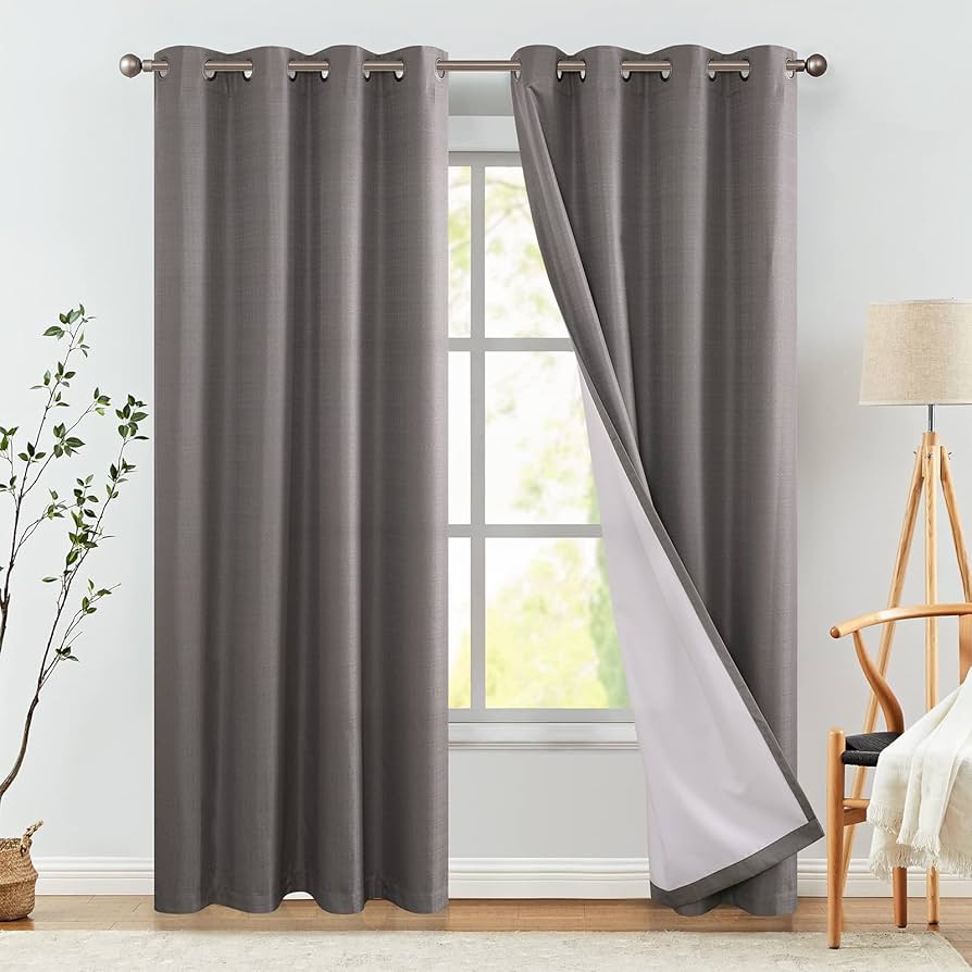 Amazon｜寝室用遮光カーテン 保温性の高い裏地 グロメットトップ