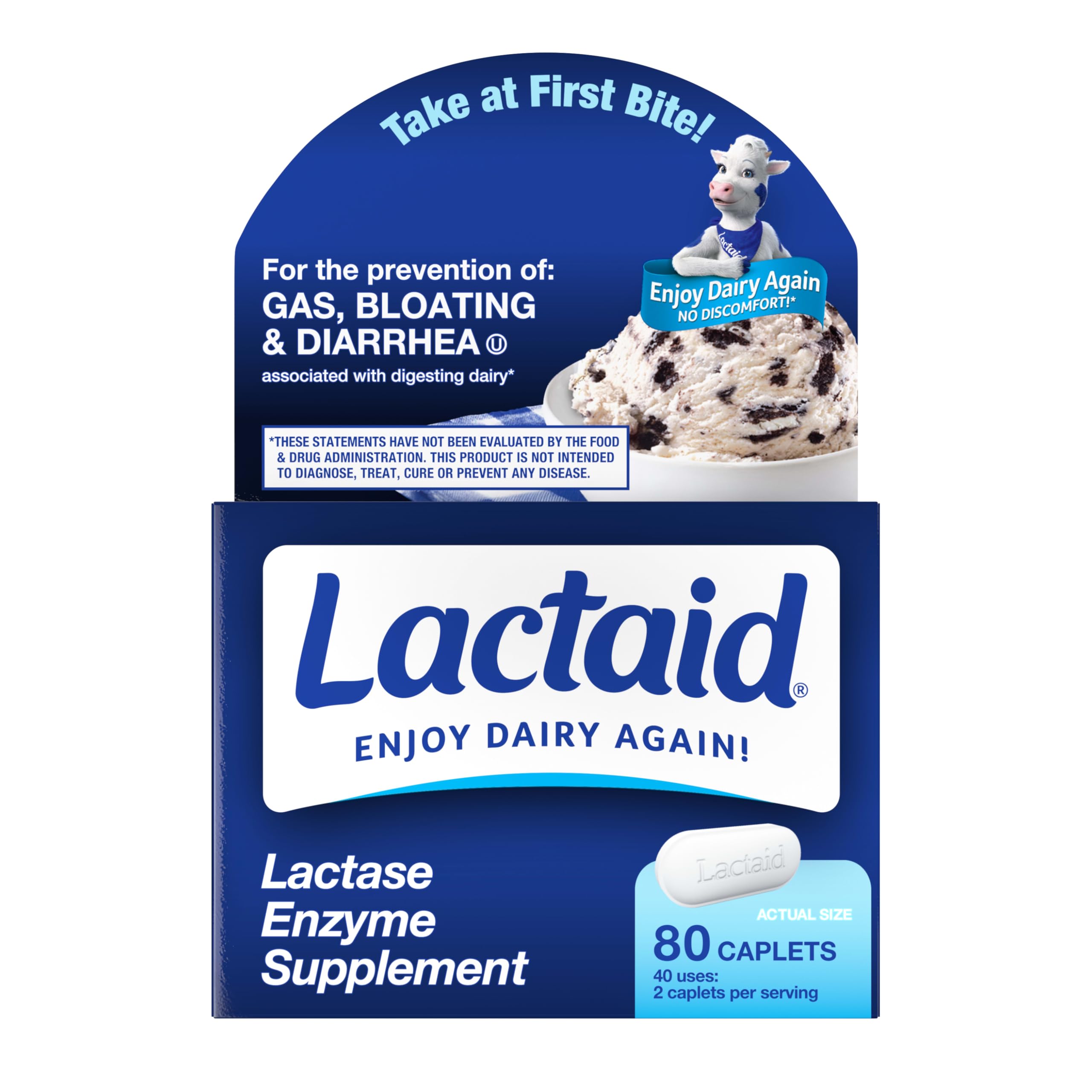 Lactaid Fast Act Lactose Intolerance Caplets with Lactase Enzyme, 96 Ct — Amazon image 8