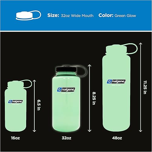 Miniatura 145 de Nalgene Sustain - Botella de agua de Tritan sin bisfenol A hecha con un 50 % de material derivado de restos de plástico, 32 fl oz, boca ancha
