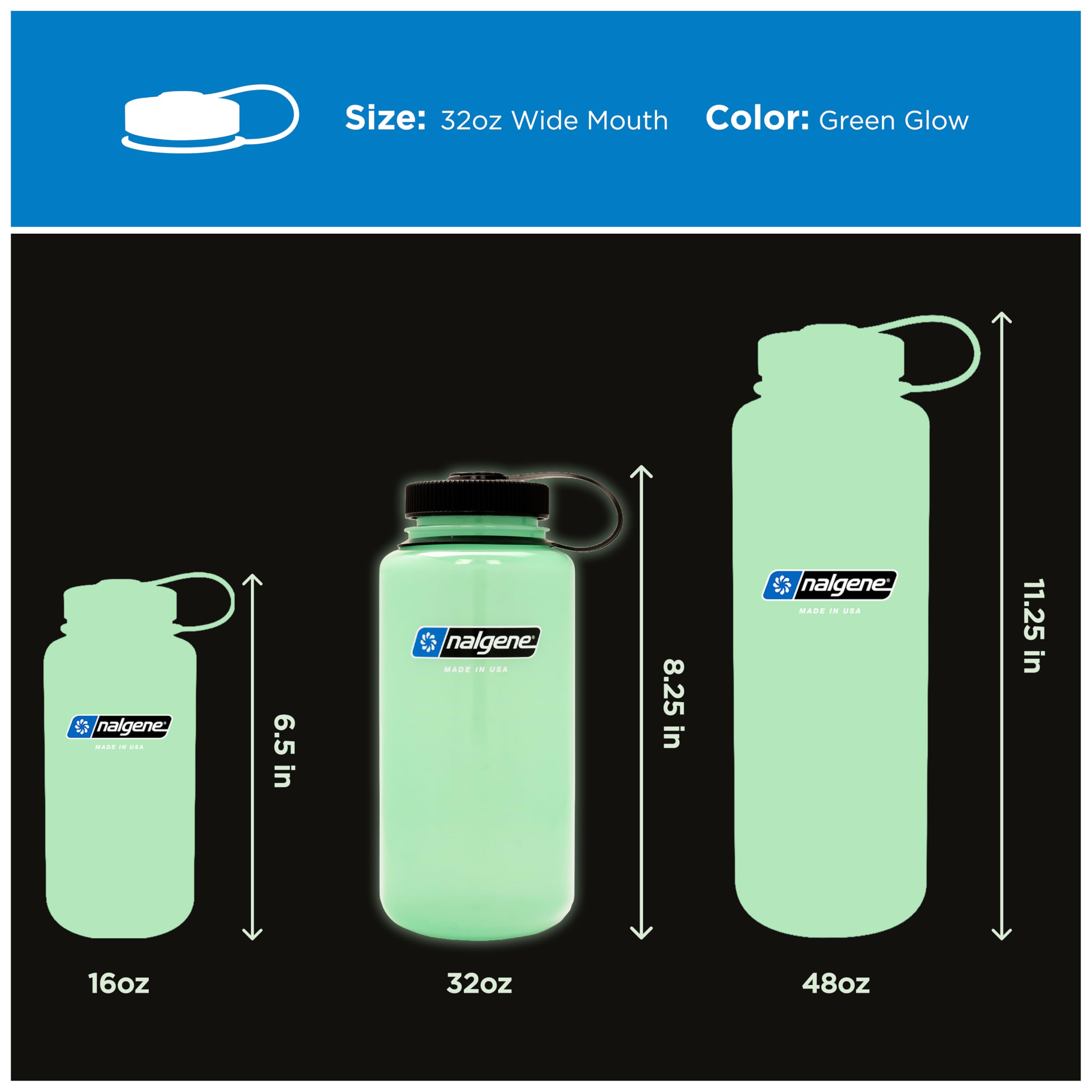Amazon.co.jp: Nalgene NALGENE 広口1.0L TRITAN RENEW グリーン GLOW