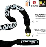 Kryptonite Keeper 785 Bike Chain Lock, 2.8 Feet Long Heavy Duty Anti-Theft Bicycle Chain Lock with Keys for Bike, Motorcycle, Scooter, Bicycle, Door, Gate, Fence - 2