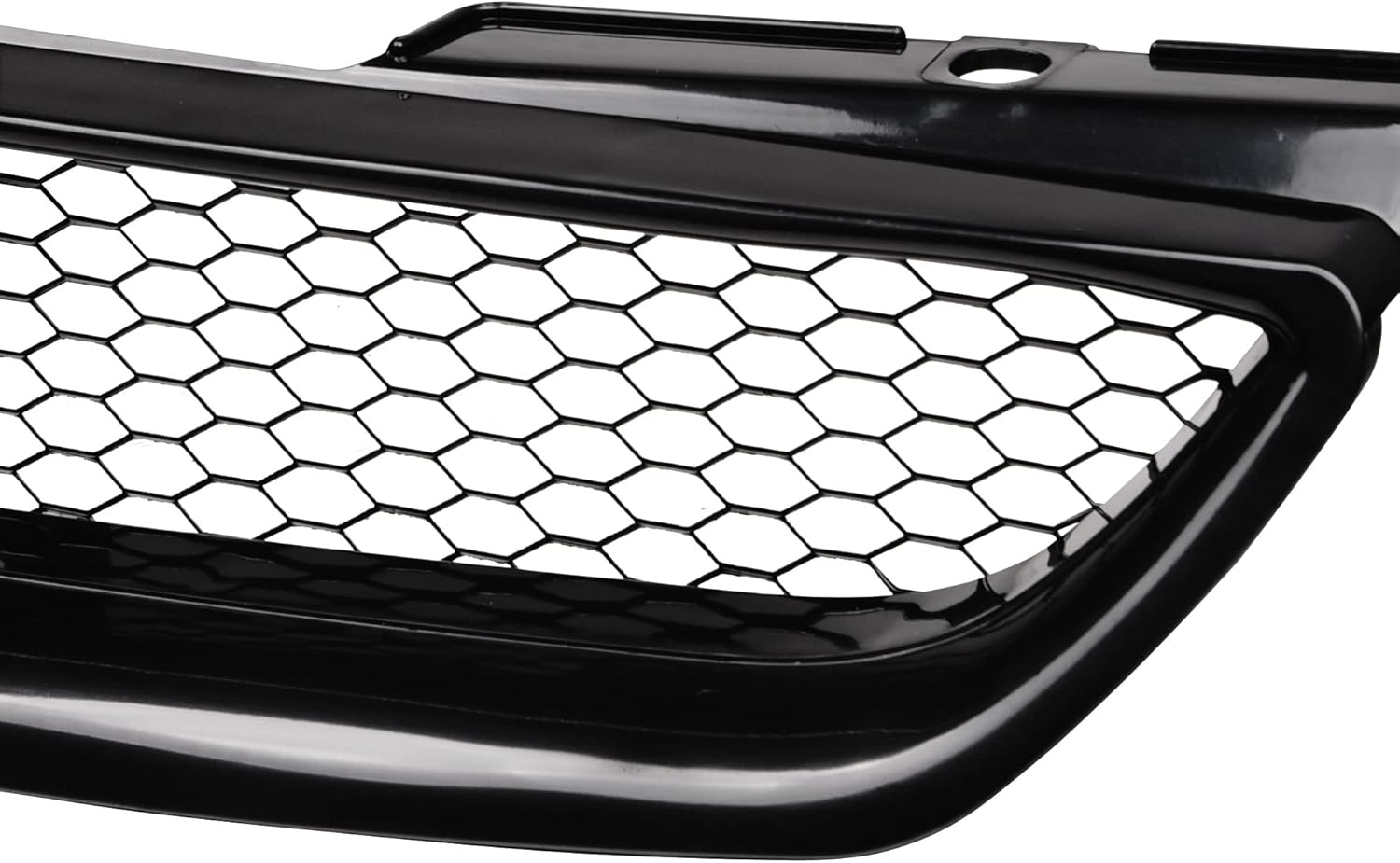 Armordillo Aluminum Honeycomb Mesh Style Front Grille|Compatible With 1998-2002 Honda Accord 2 Door Coupe|8741023|Piano Black|Front Hood Bumper Grille