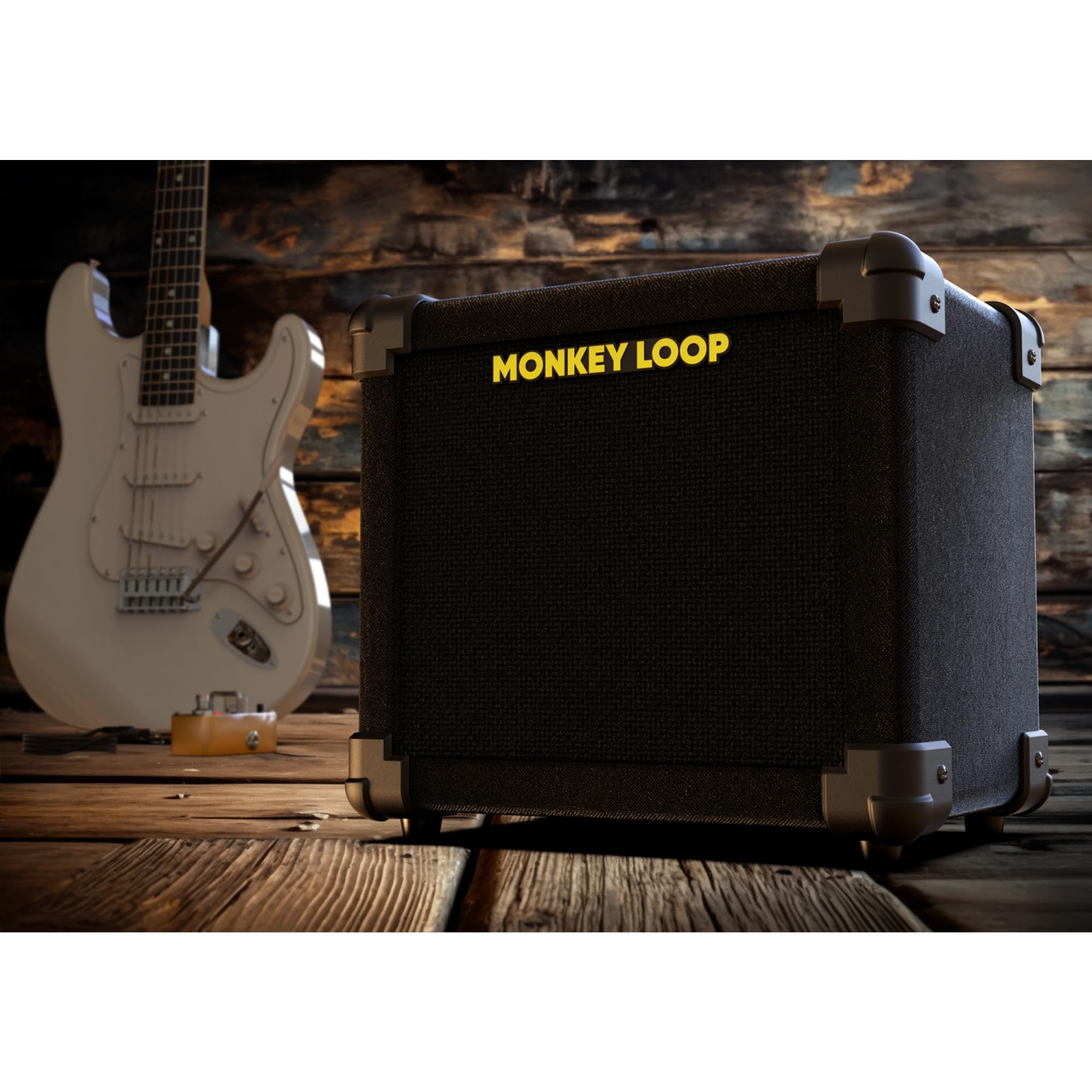 Monkey Loop MLA-10GT - Amplificatore per chitarra elettrica - Amplificatore combo da 10 W - Altoparlante da 5 pollici 4 Ohm - Opzione di alimentazione con 6 batterie AA con adattatore CA