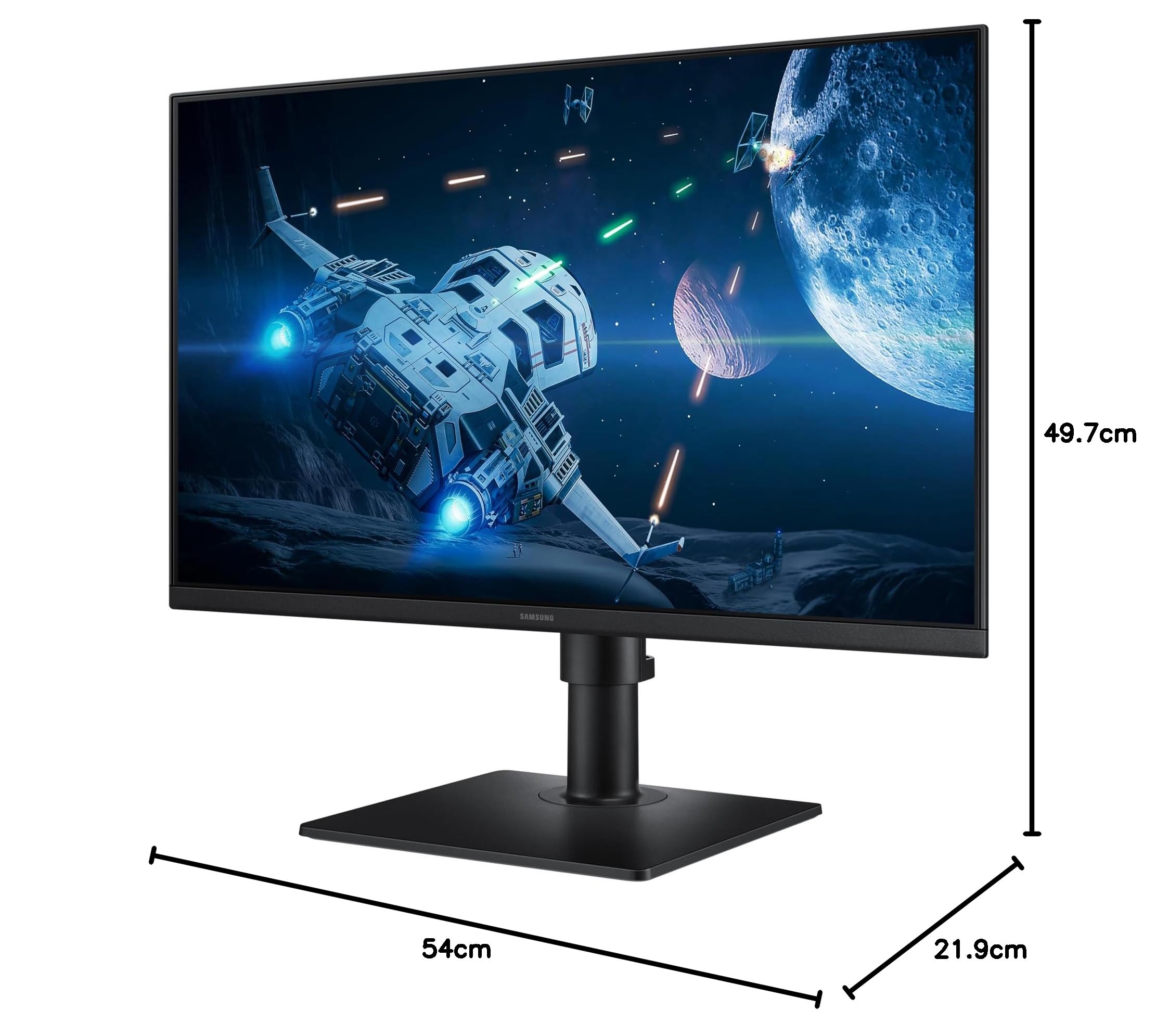 Samsung LS24D406GAUXXU 24" FullHD IPS Monitor with Speakers - Height Adjust, 1920x1080p, Displayport, USB, HDMI, Eye Saver Mode — view 8