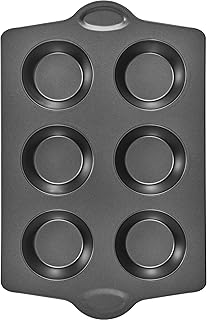 HONGBAKE Nonstick Jumbo Muffin Pan, Large Cupcake Tin for Baking, Cup Cake Tray, 3.5dia,6 Cup, Premium, Extra Thick, Dishw...