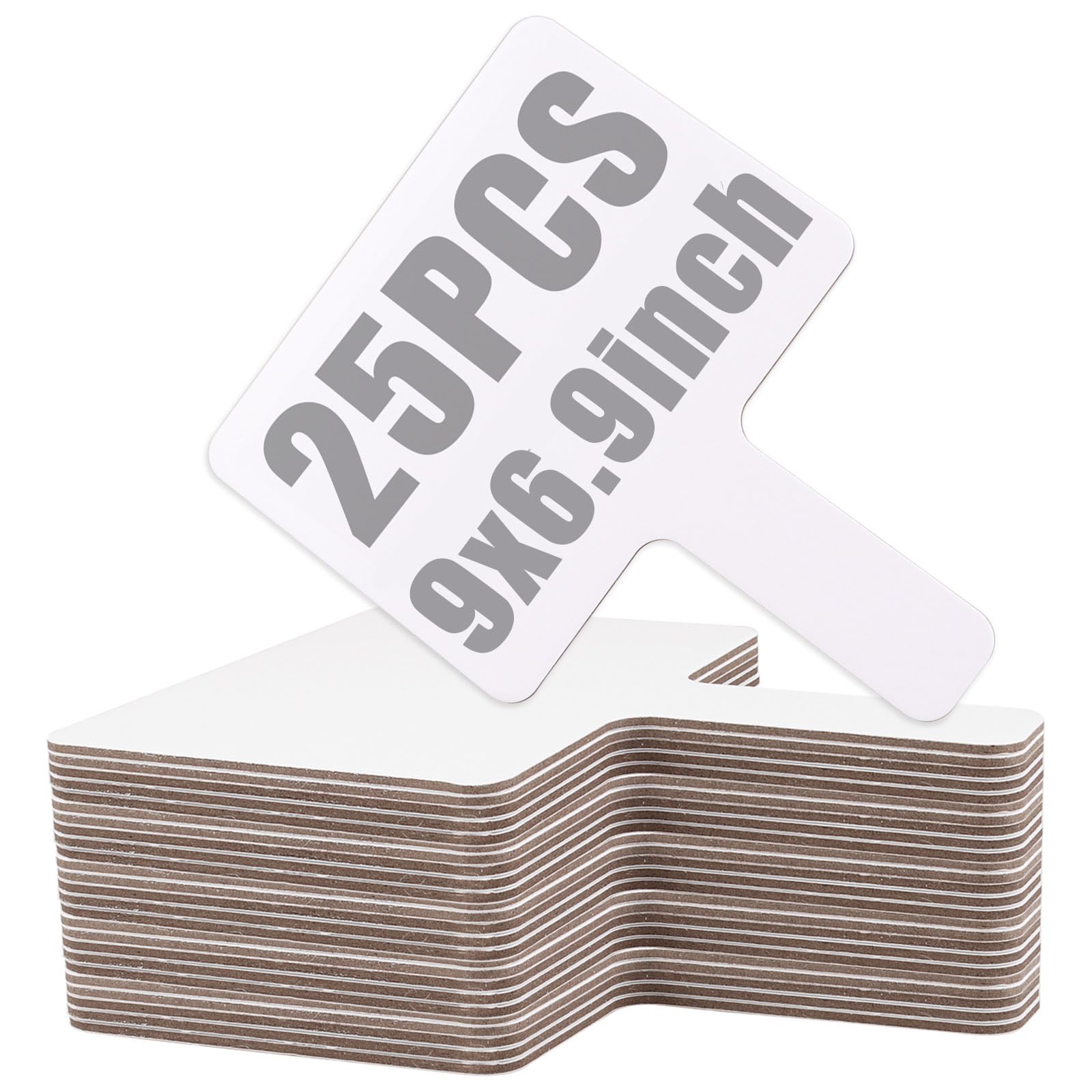 Acrux7 25 Pack Dry Erase Paddles 9"x6.9" Handheld Whiteboard Paddles, Double Sided White Board Paddles, Small Dry Erase Answer Paddles for Classroom,