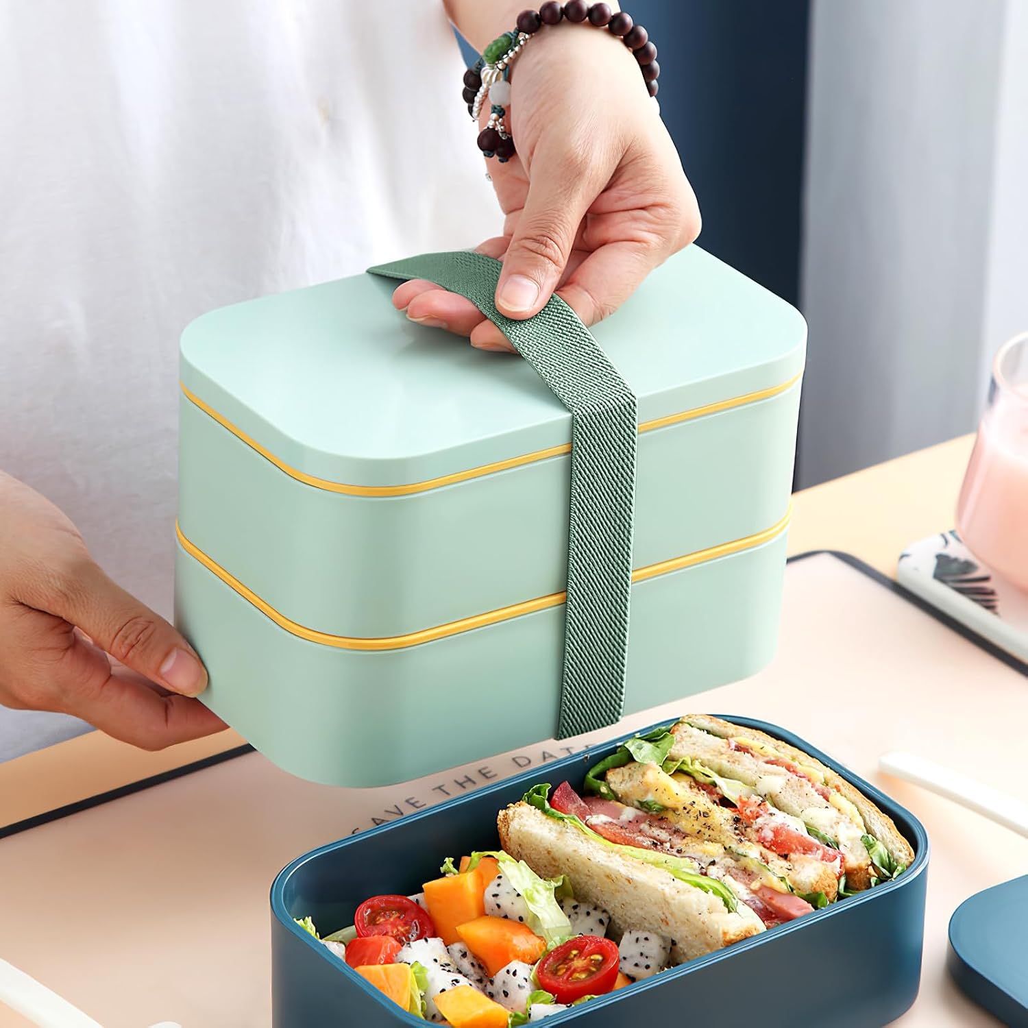 Elastic Cinch Straps Bento Box Elastic Belt 4PCS Lunch Box Fixing Band Replacement for Office Classroom Picnic Camping Outdoors Meals Meal Plan Containers