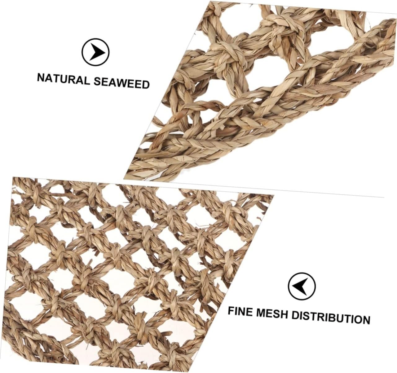 ORFOFE 2pcs Reptile Seagrass Hammocks for Lizards Iguanas Geckos Pet Snake Mat Easy to Clean Dry Lizard Tank Accessories