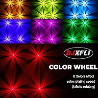 Vista 5 de Luces LED de 120 W con cabeza móvil para DJ, haz de prisma roto, paquete de 2, 8 GOBOs, 8 colores, DMX 512 12CH sonido para iluminación de escenario