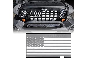 Xprite Black / White American Flag Jeep Grille Insert
